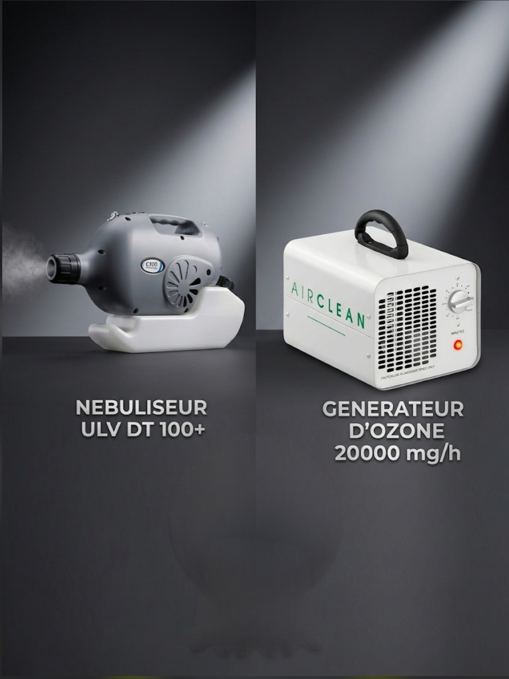 Générateur d’ozone utilisé pour le traitement des odeurs et nebuliseur pour désinfection